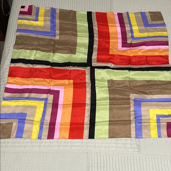 ECHO Multicolor Silk Scarf - Picture 1 of 8
